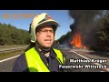 LKW-Brand auf A24 bei Herzsprung (28.8.2014)