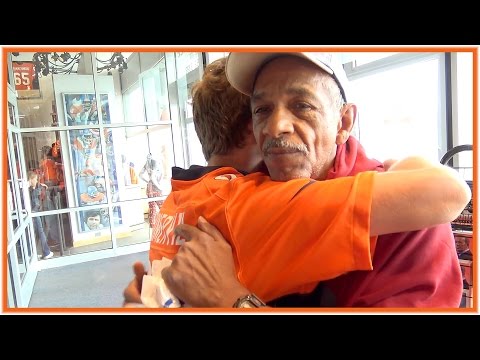 Homeless Bronco Fan Gets Day Full of Surprises! Featuring JStuStudios