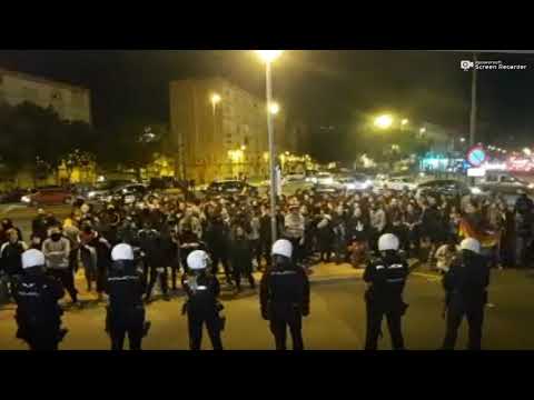Ultras de izquierda en el acto de VOX en Murcia:
