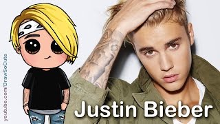 How to Draw Justin Bieber Chibi step by step -Purpose Music Album