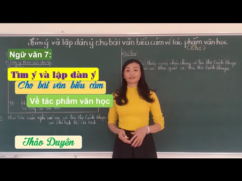LẬP DÀN Ý CHO BÀI VĂN PHÁT BIỂU CẢM NGHĨ VỀ TÁC PHẨM VĂN HỌC