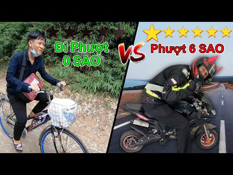 Thử Thách Đi Phượt 0 Sao vs 6 Sao | Phượt Thủ Bằng Xe Đạp 100k vs Phượt Thủ Xe Máy 10 Triệu
