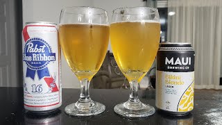Pabst Blue Ribbon Vs Maui Brewing Co Bikini Blonde Lager