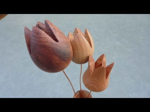 Wood Turning Projects Turning A Flower - YouTube