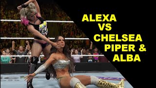 Wwe 2K25 Alexa Bliss Vs Chelsea & Piper & Alba - 3 On 1 Challenge