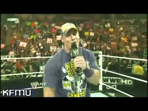 WWE John Cena's Funny Rap to The Rock on RAW. LYRICS : -Let me get my chain