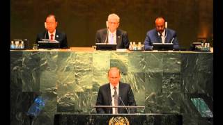 Vladimir V.Putin at the 70th session of the UN General Assembly, 28 September 2015