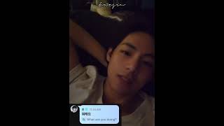 Seokjin commenting in Taehyung's VLIVE 😭