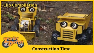 Zerby Derby |🚚| CONSTRUCTION TIME |🚧| Best of The Construction Zerbies | Clip Compilation | Kids Car