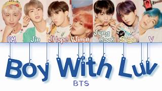 BTS (방탄소년단) 'Boy With Luv (Without Halsey ver.)' | (Color Coded LYRICS Han/Rom/E