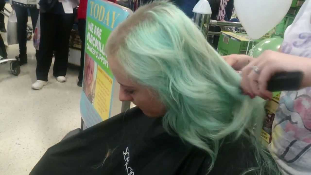 Getting her head shaved