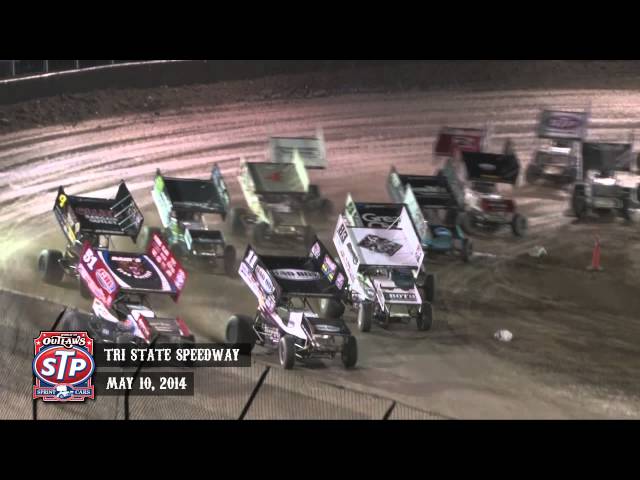 Highlights: World of Outlaws STP Sprint Cars Tri-State Speedway May 10th, 2014