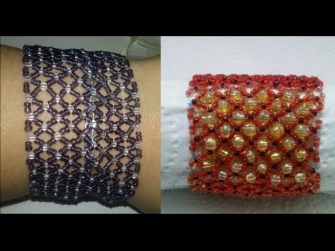 pulseras de macrame anchas