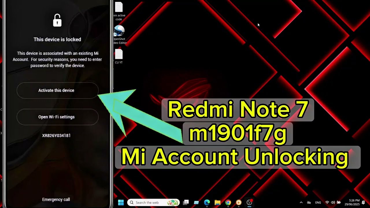 Redmi Note 7 M1901F7G mi Account Remove UnlockTool Redmi Note 7 M1901F7G mi Account Remove UnlockTool