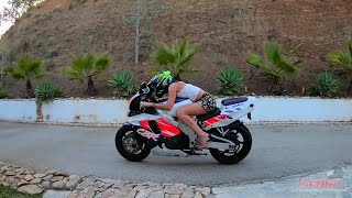 Alway's good to ride in Spain on two wheels (and barefoot)!