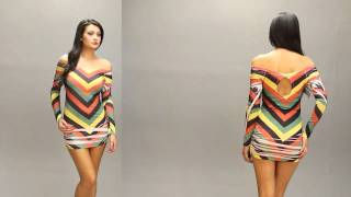 Wholesale Clothing - Tasha Apparel Multi Color Short Dress