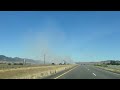 Fire on the freeway 101 Northbound near near Los Alamos