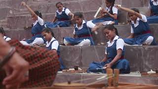 Charkha practice in Sabarmati Ashram school