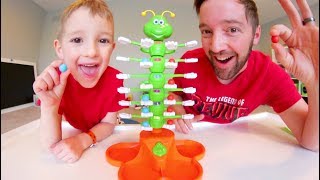 Father & Son Play Giggle Wiggle Dont Drop The Marbles
