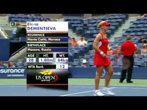 デメンティエワ vs ハンチュコワ - 全米オープン 2010 part 1