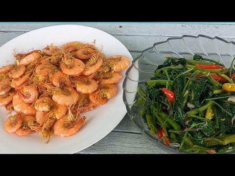 MAK TERCHEF KEMBALI LAGI GUYS. MASAK DUA MENU MASAKAN HARIAN TUMIS KANGKUNG DAN UDANG GORENG #udang
