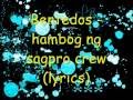 Bentedos-hambog ng sagpro crew (lyrics)