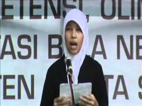 Yuan Dinar from SMKN 1 Pandeglang. English debate competition...