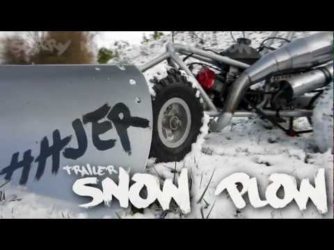 Pocket quad RC snow plow "trailer"