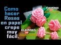 Como hacer lindas rosas en papel crepe 1 de 2