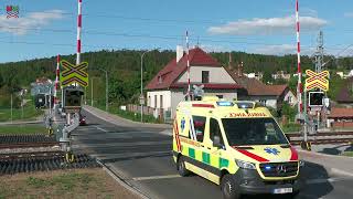 Železniční Přejezd Tetčice P3821 - 9.5.2025 Czech Railroad Crossing