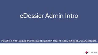 eDossier - Admin Intro