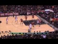 Kawhi Leonard Drives from the Arch and Slams it in