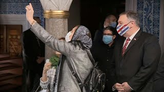 Pompeo Visits Rustem Pasha Mosque In Istanbul Afp
