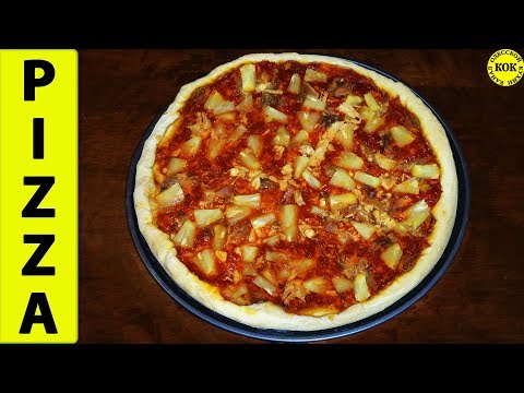 Вкусная пицца с курицей и ананасами - вкуснее, чем в ресторане Вкусная пицца с курицей и ананасами - вкуснее, чем в ресторане