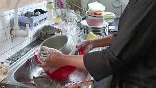 Morning Asmr Washing Dishes By Hand No Talking Stress Release Satisfying Video Deep Cleaning Kitchen