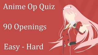 Anime Opening Quiz - 90 Openings (Easy - Hard)