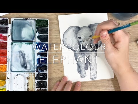 Watercolour Elephant Tutorial