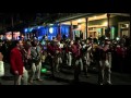 Marching band playing Doctor Who theme song at a Star Wars themed Mardi Gras parade