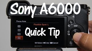 A6000 Quick Tip - Adjust Flexible Spot Focus