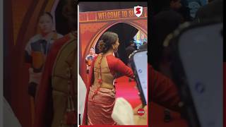 Shriya Saran Looking Beautiful In Red Saree Look Skshowbiz