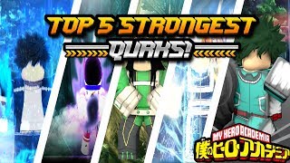 TOP 5 STRONGEST QUIRKS!|My Hero Bizarre Adventures|Roblox