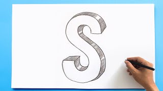 3D Letter Drawing - S