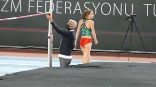 Mirela Demireva Bul 192 Cm High Jump Women 1. Place 27Th Balkan Indoor Championships Istanbul 2022
