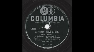 Watch Frank Sinatra A Fellow Needs A Girl video
