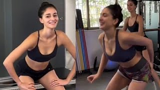 Sara Ali Khan & Ananya Pandey Hot Workout