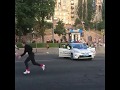 Попрыгал на полицейском автомобиле