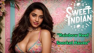[4K] Sweet Indian Ai Lookbook- Rainbow Reef Snorkeling Wonderland