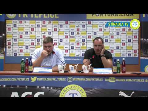 Tiskov konference hostujcho tmu po utkn Teplice - Slavia (25.8.2018)