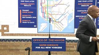 Mayor Eric Adams Makes Public Safety And Public Health Announcement With Nypd Commissioner Tisch