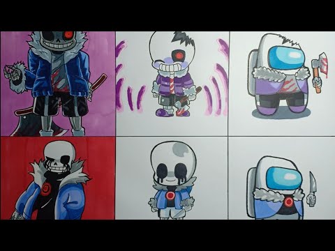 Drawing Horror Sans Vs Killer Sans According To The Different Vẽ Sans PART 7